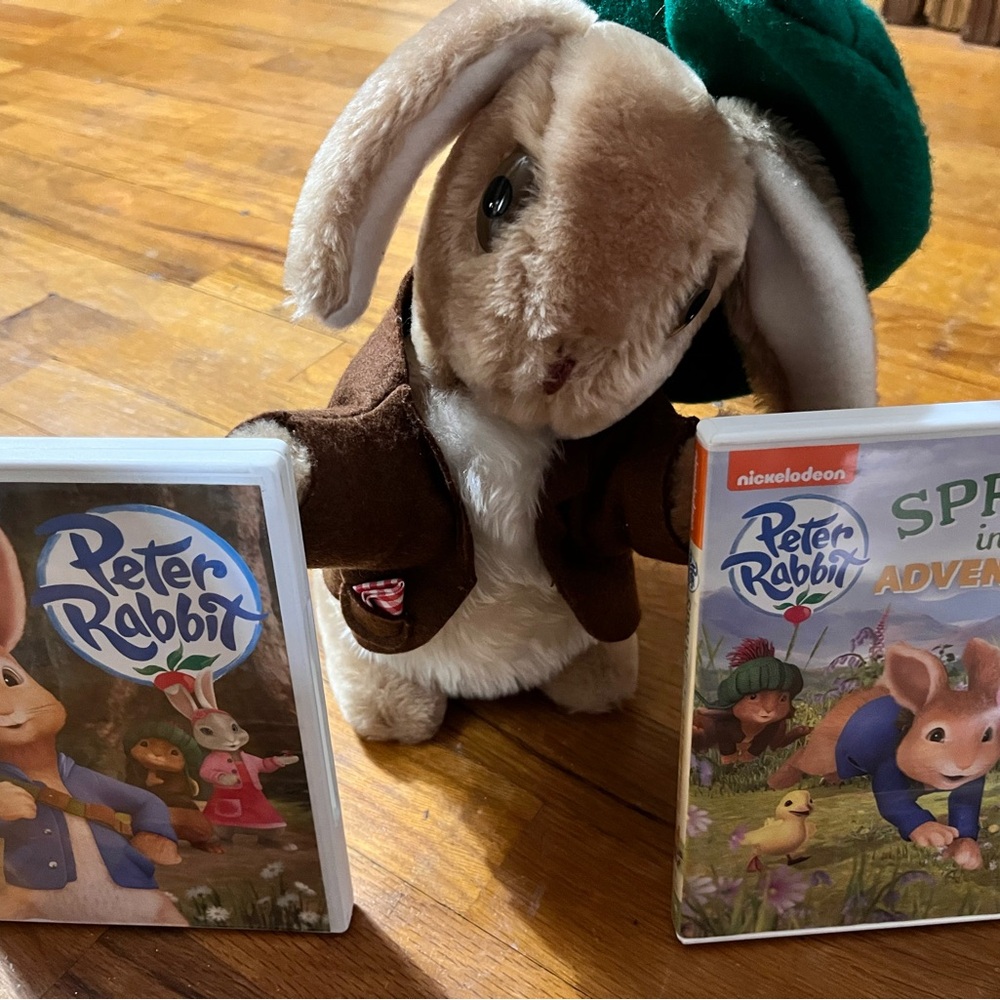 Vintage Eden Beatrix Potter Benjamin Bunny and 2 Peter Rabbit DVDs Easter Spring